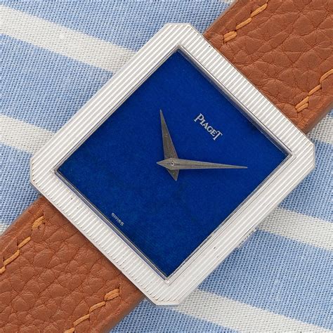 piaget protocole  white gold wlapis stone dial unpolished