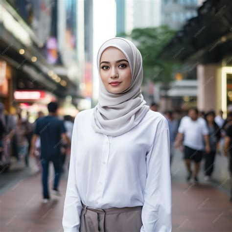 Premium Photo | Beautiful Malay girl Wearing hijab and white satin shirt