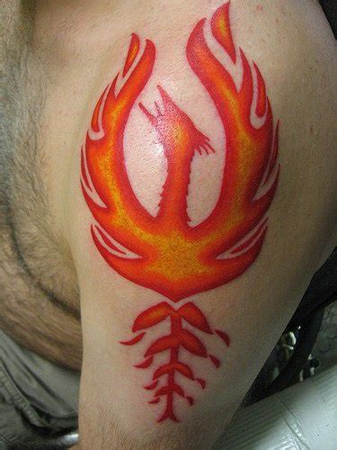 Red phoenix symbol tattoo - Tattooimages.biz