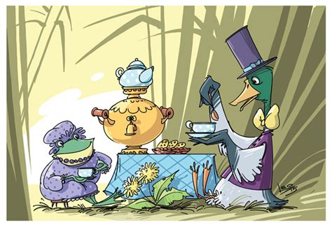 Иллюстрация Чаепитие в стиле классика | Illustrators.ru