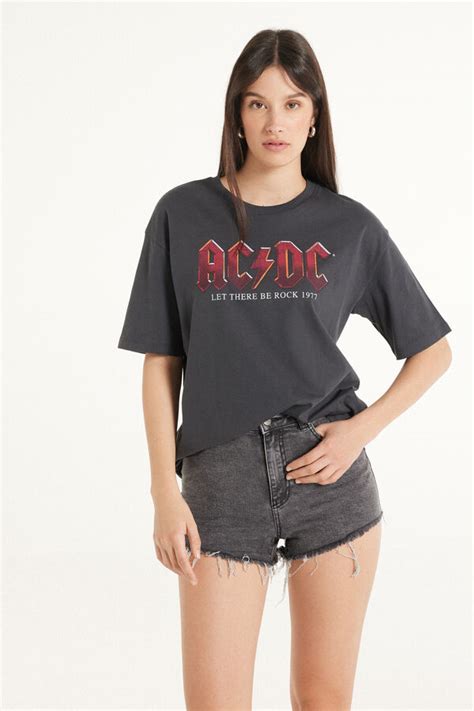 Футболка Унисекс с Принтом AC/DC - Футболки - ЖЕНЩИНАМ | Tezenis
