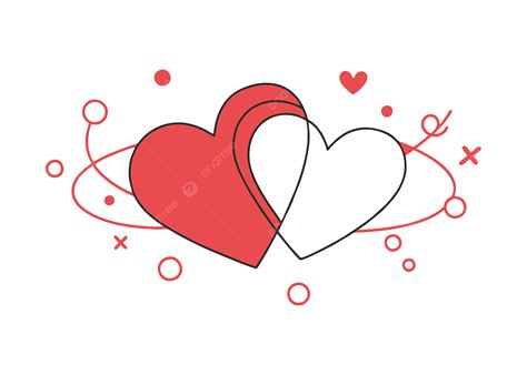 hearts intertwined vector heart valentines day love png