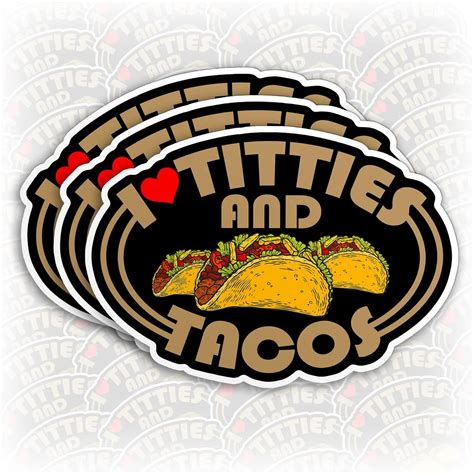 Amazon.com: (3Pcs) I Love Titties and Tacos Stickers, Adult Humor Funny