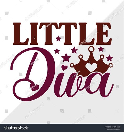 Little Diva Printable Vector Illustration Stock Vector (Royalty Free