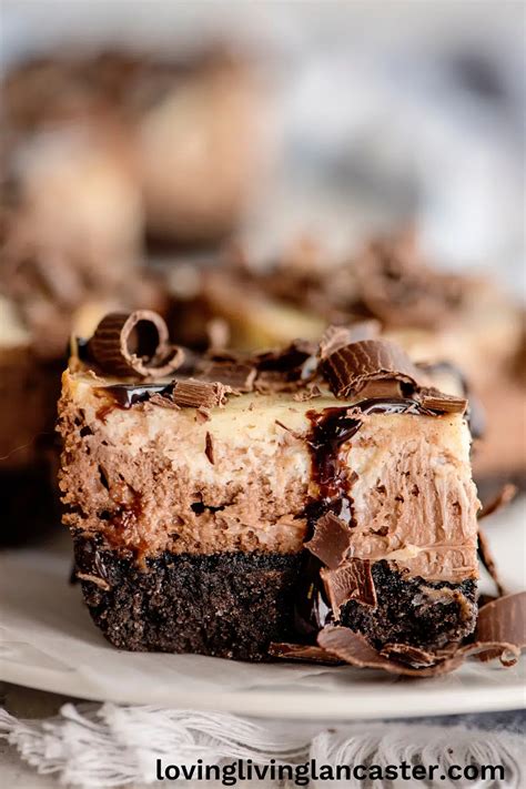 Chocolate Swirl Cheesecake Bars