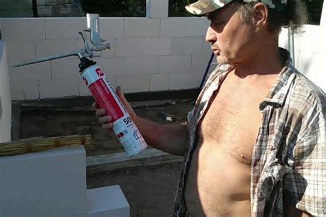 Клей-пена для газобетона: сколько надо, расход полиуретановой смеси на ...