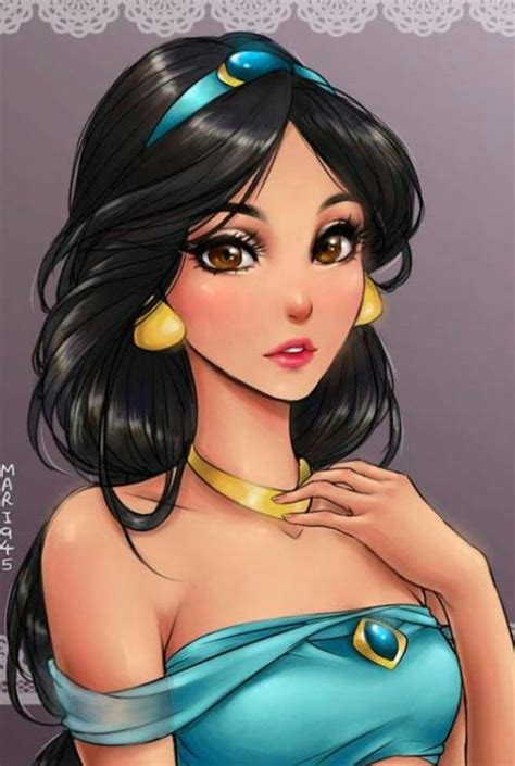 JASMINE (Disney Princess Anime Version) | Disney art, Disney jasmine