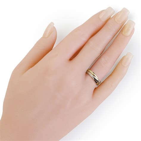 cartier trinity ring small model mm   tone gold  york