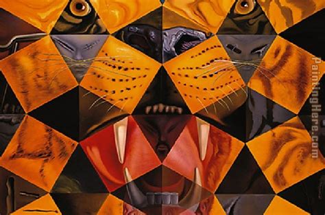 Salvador Dali Tiger painting anysize 50% off - Tiger painting for sale
