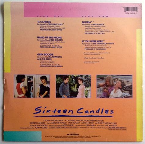 Sixteen Candles Original Motion Picture Soundtrack LP Vinyl | Etsy ...