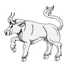 bull traceable heraldic art