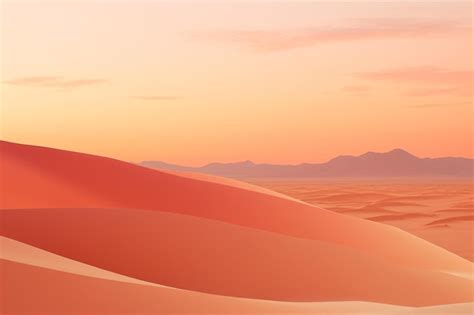 Premium AI Image | A pink sunset sky with mountains in the background