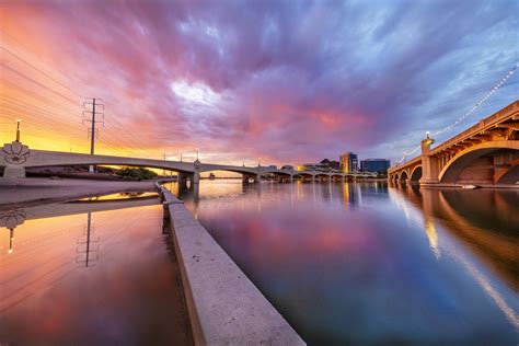 Sunrise at Tempe Town Lake by Byron Neslen Photography