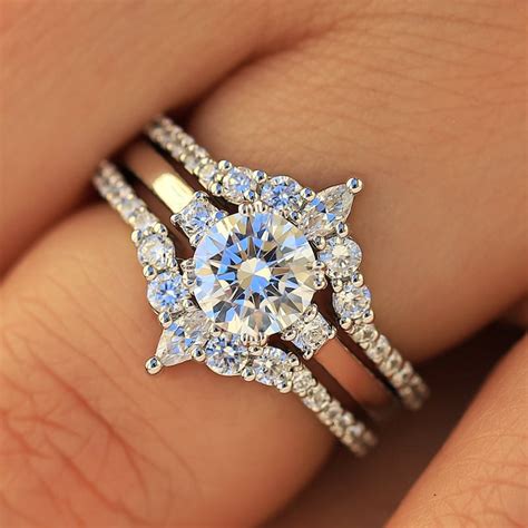 bridal ring set etsy