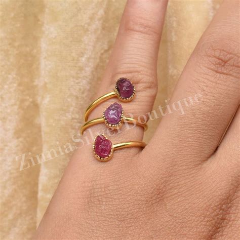 Raw Ruby Ring - Etsy