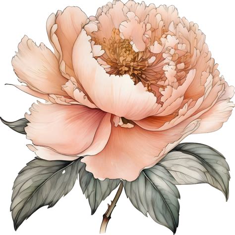 Picture of many peonies Chinese watercolor style. AI-generated