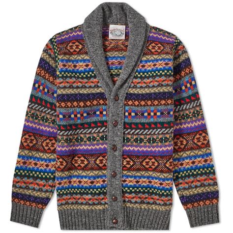 Jamieson's of Shetland Fair Isle Shawl Collar Cardigan Jamieson's of ...