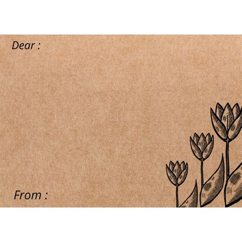 jual isi  kartu ucapan blank cardkosongblank kertas kraft ukuran