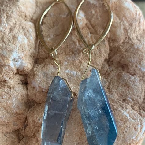 Blue gemstone earrings