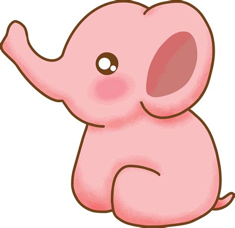 Cute Pink Elephant Illustration 27163266 Vector Art at Vecteezy