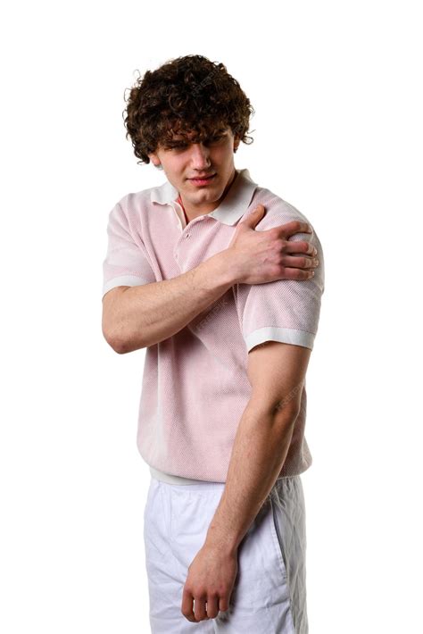 Premium Photo | Feeling pain from traumatizing shoulder muscle