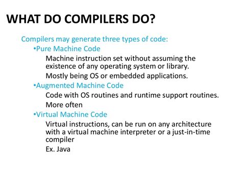 compiler and their types