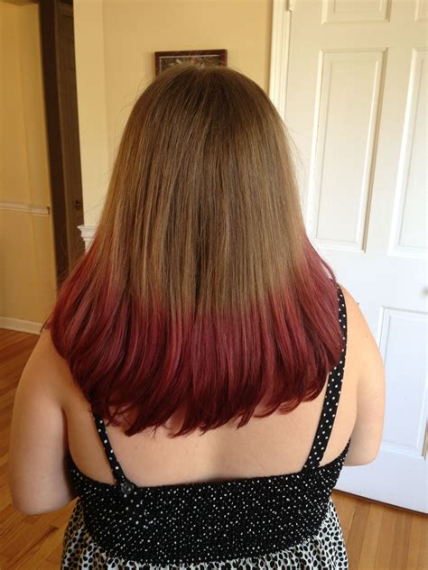 dark hair red tips 3