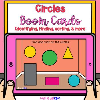 circles boom cards  easy  abcd tpt