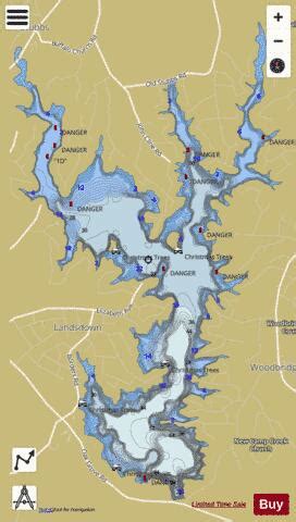 Kings Mountain Reservoir (Fishing Map : US_AA_NC_kingsmountain_nc ...