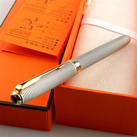 Jinhao 75 Silver Grid Fountain Pen - SURPRISE-BD.COM