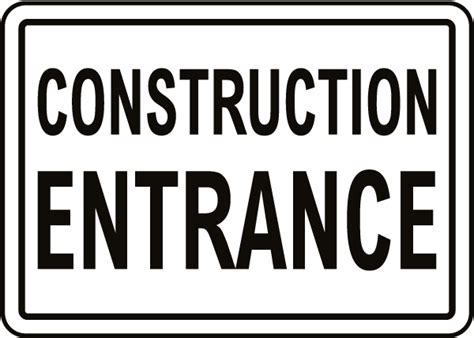 construction entrance sign   safetysigncom
