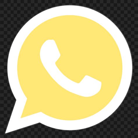 HD Yellow Beautiful Wa Whatsapp App Logo Icon PNG | Citypng