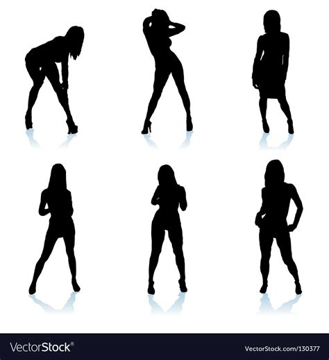 Sexy woman silhouette Royalty Free Vector Image