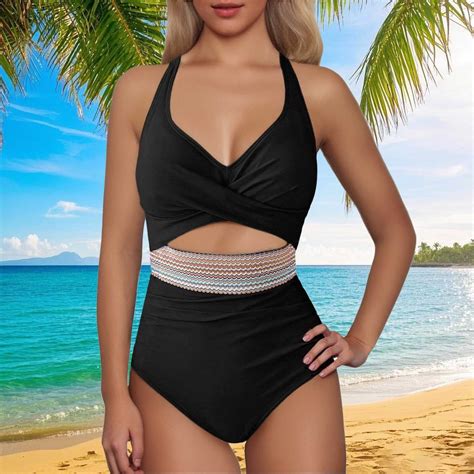 Women Tankini Swimsuit Swimsuit 1 Piece Bathing Suit Color Block 2025