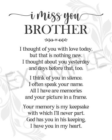 Brother Missing Brother Quotes