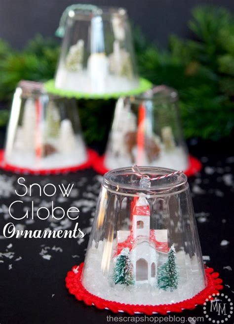 DIY Snow Globe Ornaments Kids Craft