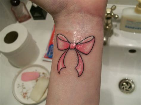 Permanent Tattoo: Pink Ribbon bow tattoo Gallery