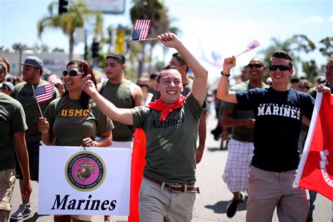 Active Duty Military Members March In San Diego's Gay Pride Parade