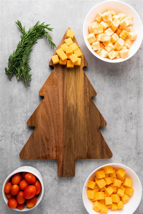 Christmas Tree Cheese Platter - Bite-Sized Bash