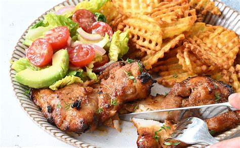 Air Fryer Chicken Thighs (Skinless and Boneless) - Supergolden Bakes