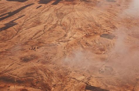 premium photo aerial view  desert