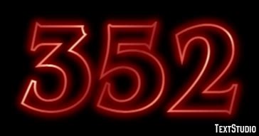 352 Text Effect and Logo Design Number