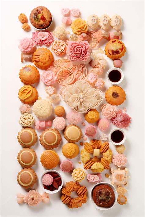 premium ai image  collage   types  sweets