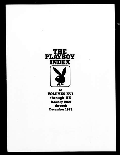 Playboy January 1969-December 1973: Vol 16-20 Index : Free Download