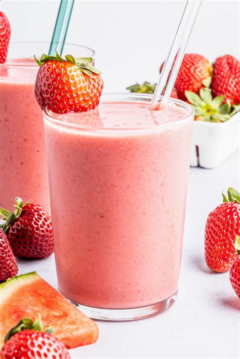 STRAWBERRY WATERMELON SMOOTHIE - WonkyWonderful