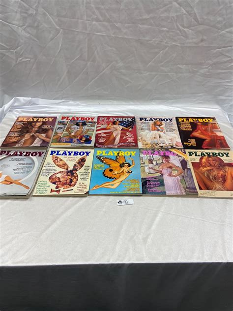 10 Issues of 1976 Playboy Magazines