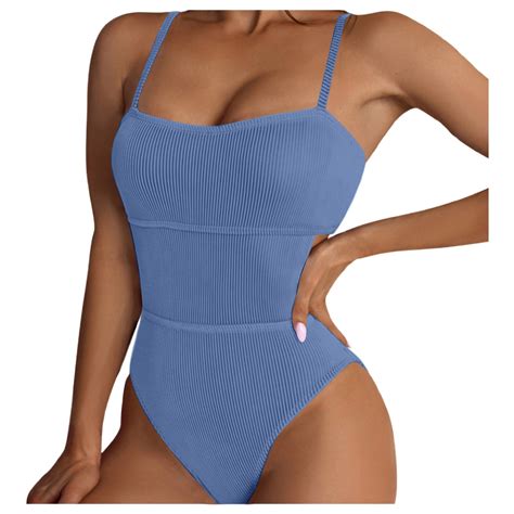 Celivon One Piece Swimsuit For Women Summer Large Beach Solid Bikini