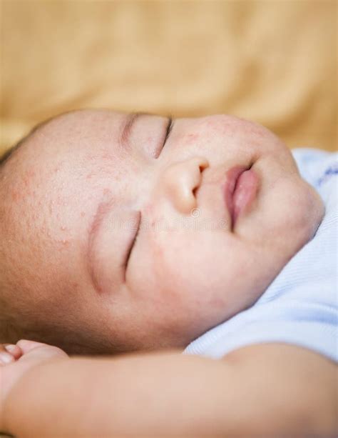 Baby Boy Sleep Tight in the Bed Stock Image - Image of health, healthy ...