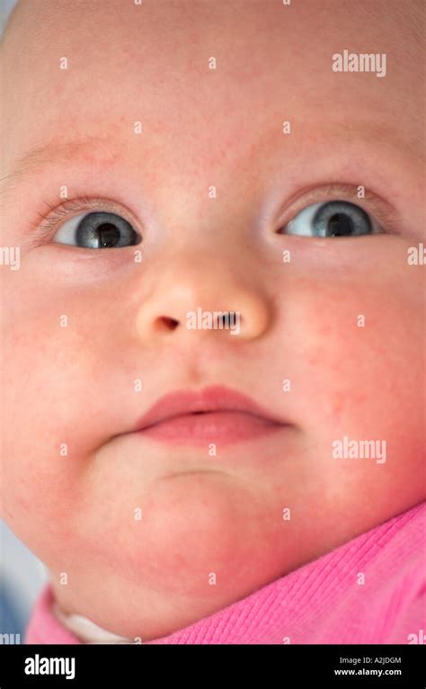 Close up view of baby girl`face Stock Photo - Alamy