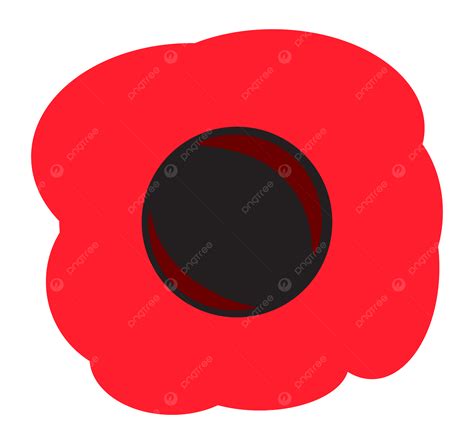 Red Poppy Remembrance Icon Icon, Badge, Cartoon, Isolated PNG